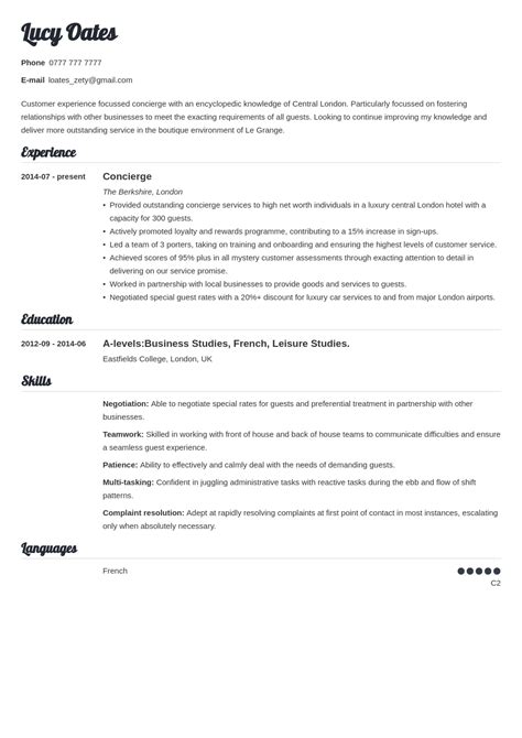 Hospitality Assistant Cv Example Template 2023 Guide Cv 59 Off