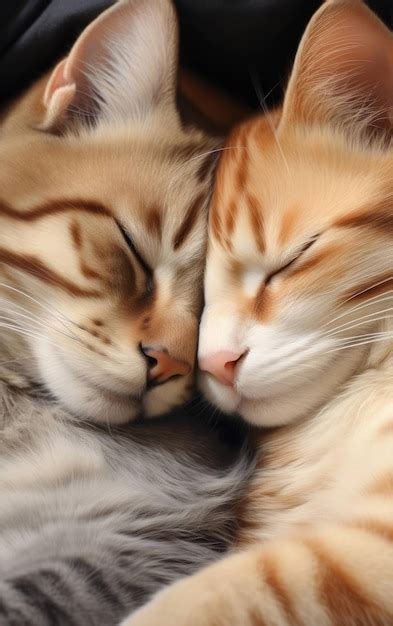 Premium Ai Image Furry Friends Cuddling In Comfort