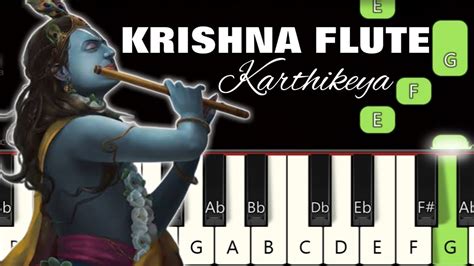 Krishna Flute Karthikeya 2 Piano Tutorial Piano Notes Piano