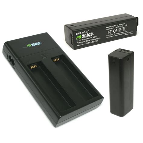 WASABI POWER BATTERY 2 PACK AND DUAL CHARGER FOR DJI OSMO Apex Digital