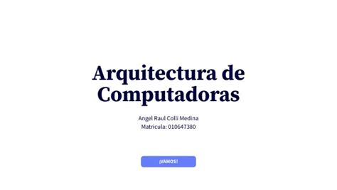 Arquitectura De Computadoras