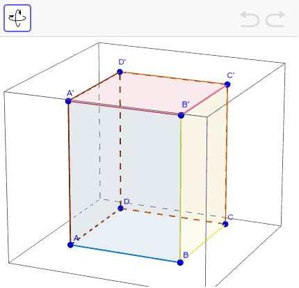Vizualizare paralelipiped dreptunghic – GeoGebra
