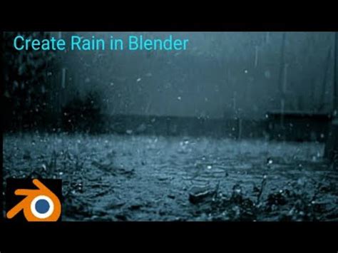 How To Create A Rain In Blender Blender Tutorial Youtube