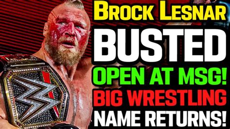 WWE News Brock Lesnar Busted Open At WWE MSG WWE MSG Results Y2J