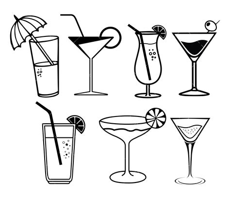 Cocktail Svg Bundle Png Pdf Martini Svg Alcohol Svg