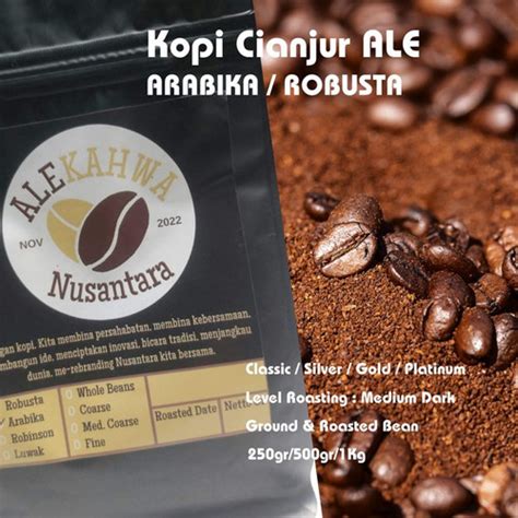 Jual Kopi Cianjur Ale Arabika Robusta Silver Gr Arabika Biji