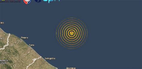 Scossa Di Terremoto Di Ml Al Largo Della Costa Marchigiana