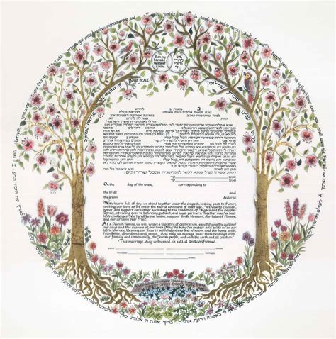 Trees Of Life 3 Gold Ketubah