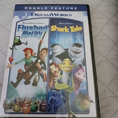 dreamworks flushed awayshark tale double feature dvd  case