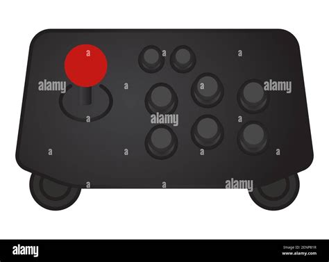 Arcade Joystick Controller Flat Vector Color Icon For Apps Or Website