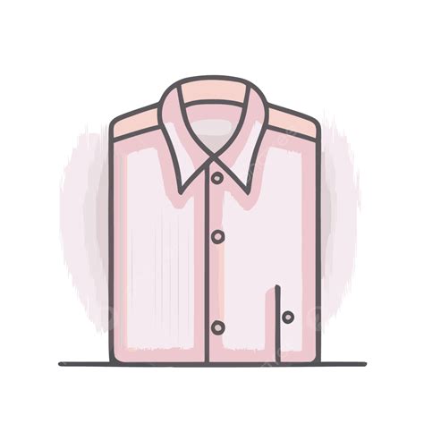 Camisa Rosa Con El Icono De Un Botón Vector Png Un ícono Lineal Que Representa Una Camisa Rosa