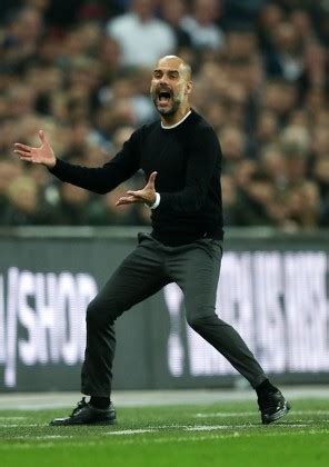 Manchester City Manager Pep Guardiola Reacts Editorial Stock Photo