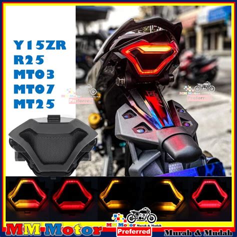 Y Zr Tst Led Tail Lamp Brake Flash Light Lampu Belakang Siap Socket