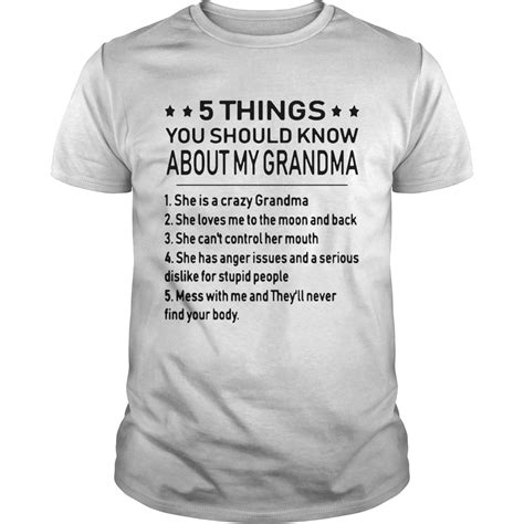 5 Things You Should Know About My Grandma Shirt Trend Tee Shirts Store