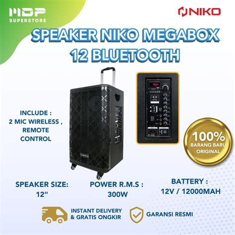 Jual SPEAKER BLUETOOTH NIKO MEGABOX 12 GARANSI RESMI Shopee Indonesia