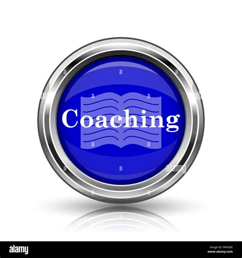 Coaching Icon Shiny Glossy Internet Button On White Background Stock