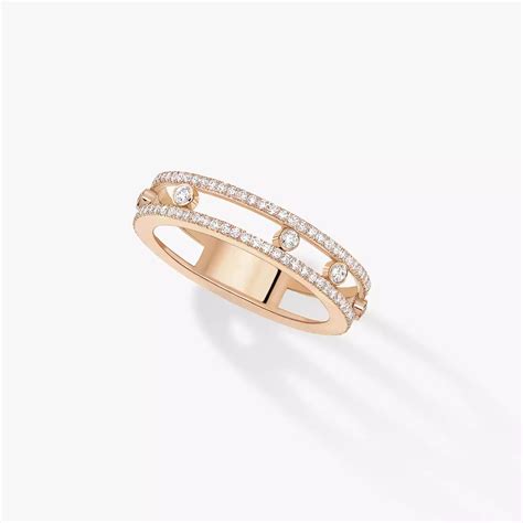 Pink Gold Diamond Wedding Ring Move Romane Messika Pg