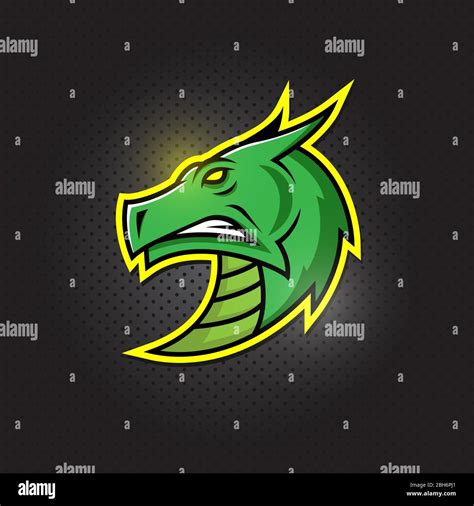 Dragon Head Mascot Logo Esport Design Stock Vector Image And Art Alamy