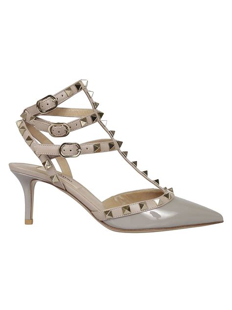 Valentino Garavani - Valentino Garavani Studded Sandals - Grey, Women's ...