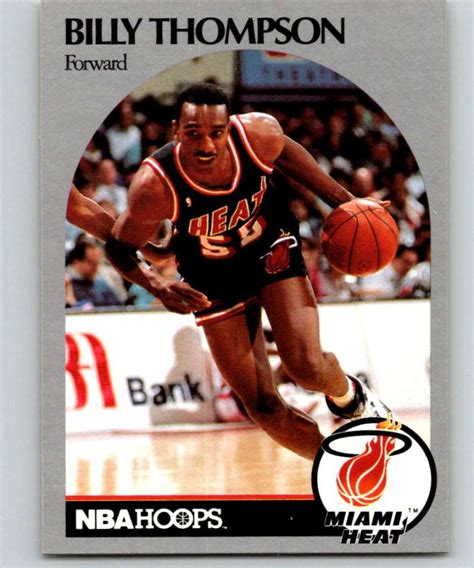 1990 91 Hopps Basketball 172 Billy Thompson Miami Heat Hockey Card