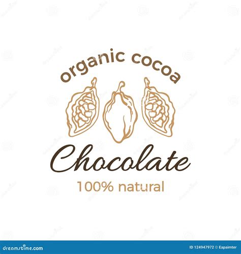 Vector Cocoa Logo Symbol Of Chocolate Tree 122098781