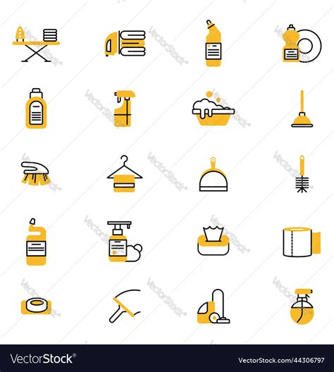 Cleaning supplies on a white background Royalty Free Vector