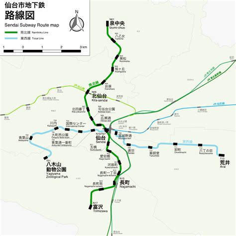 Sendai Subway – Metro maps + Lines, Routes, Schedules