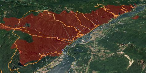 Updated Eagle Creek Fire Map Thursday 97 48 Square Miles Burned R