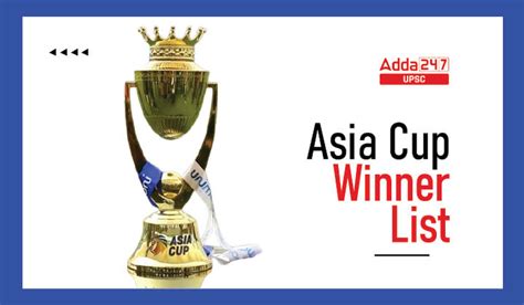 Asia Cup Winner List