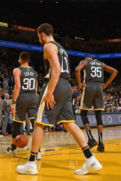 Stephen Curry Klay Thompson And Kevin Durant Of The Golden State