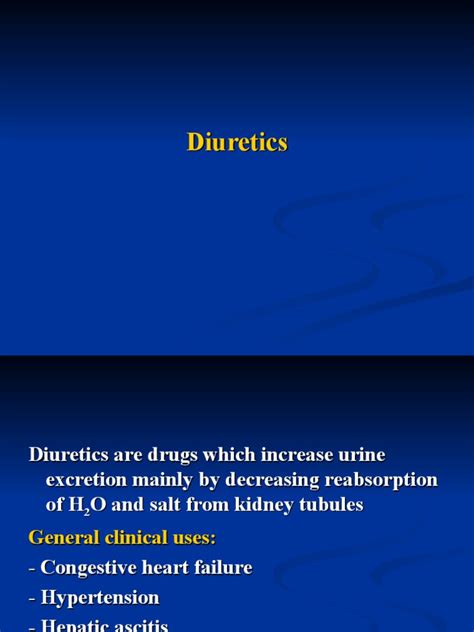 Diuretics | PDF | Medical Specialties | Endocrine System