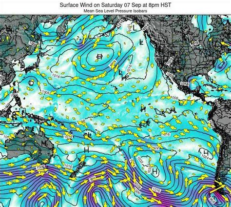 Pacific-Ocean Surface Wind on Saturday 04 Jan at 2am HST