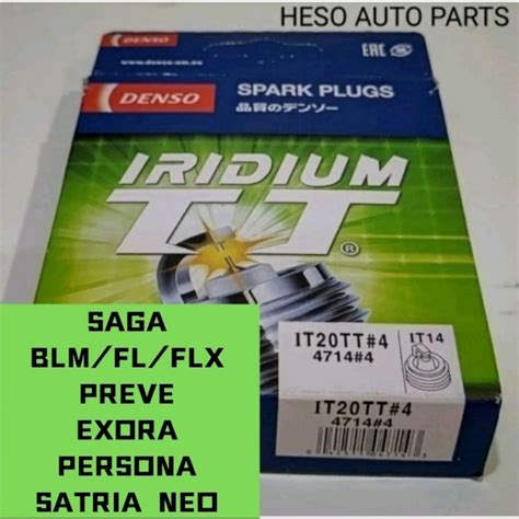 DENSO Iridium TT Spark Plugs For Proton Saga BLM FLX Exora Persona