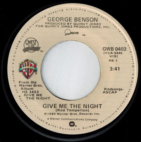 George Benson - Give Me The Night | Releases | Discogs