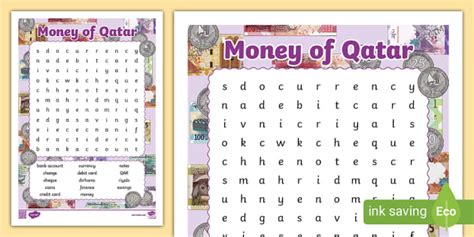 Money Of Qatar Word Search Teacher Made Twinkl