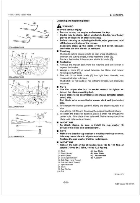 Kubota Lawn Tractor T2080 Workshop Manual