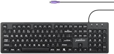 Perixx PERIBOARD 117P Teclado con Cable PS2 de tamaño Completo Letras