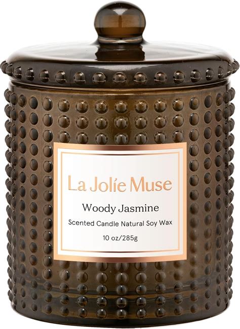 La Jolíe Muse Woody Jasmine Scented Candle Natural Wax 10oz 285g 75