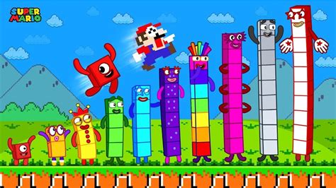 Finish The Pattern Mario And NumberBlock 1 Vs Giant Numberblocks From