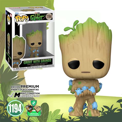 Funko Pop Marvel Yo Soy Groot Groot Con Grunds 1194 Funko Pop