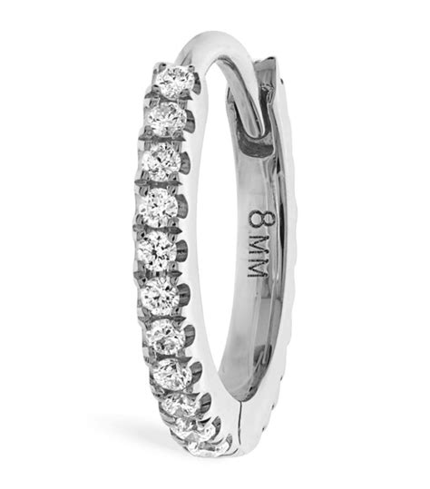 Maria Tash Diamond Eternity Single Hoop Earring Mm Harrods Uk