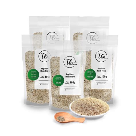 Kit Psyllium Husk Fibra Unidades De G Puro Natural Compre