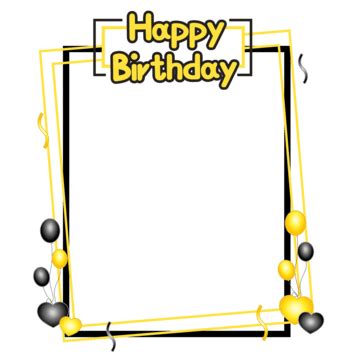 2023happy Birthday Frame PNG Transparent Images Free Download | Vector ...