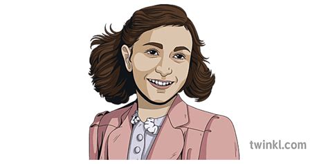 Anne Frank Portrait Png Illustration Twinkl