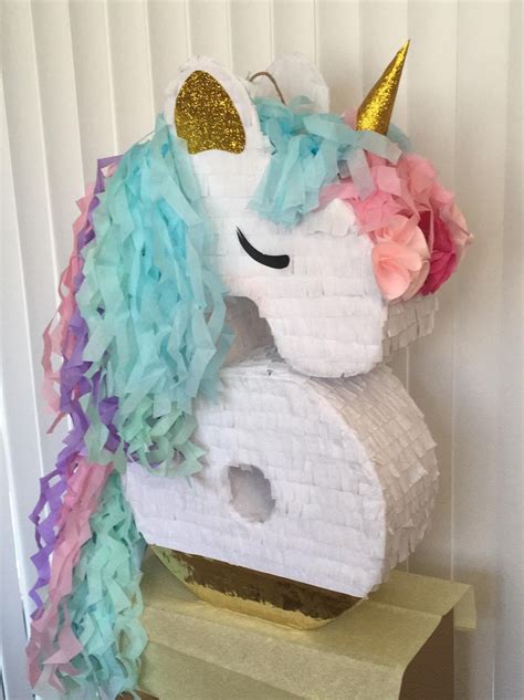 Unicornio Piñata Unicornio Número Piñata Fiesta Unicornio Etsy In 2020 Unicorn Pinata