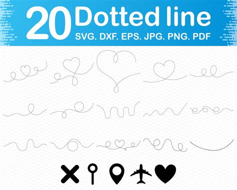 Dotted Line Svg, Dashed Line Svg, Dotted Lines Svg Files for Cricut ...