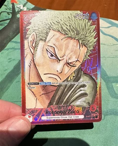 One Piece Tcg Roronoa Zoro Alt Art Leader Op01 001 Romance Dawn English Eur 399 00 Picclick Fr