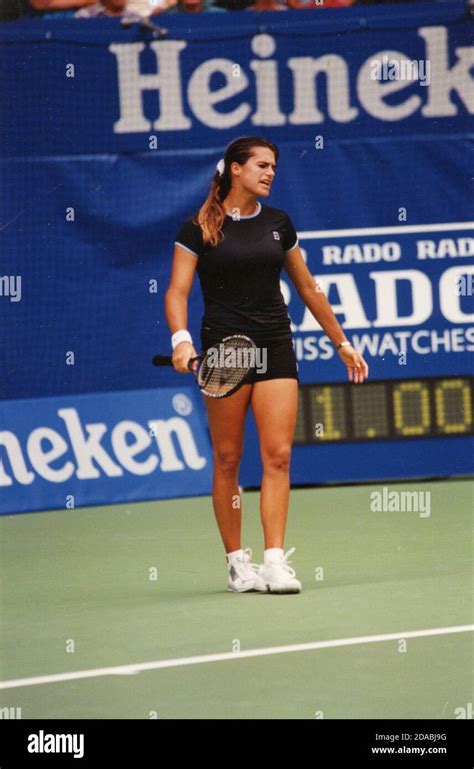 French Tennis Player Amelie Mauresmo Australian Open 2000 Stock Photo