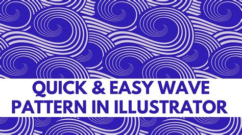 Wave Pattern in Illustrator CC - Quick & Easy Pattern Repeat - YouTube