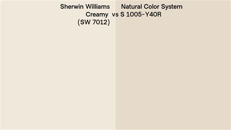 Sherwin Williams Creamy Sw 7012 Vs Natural Color System S 1005 Y40r